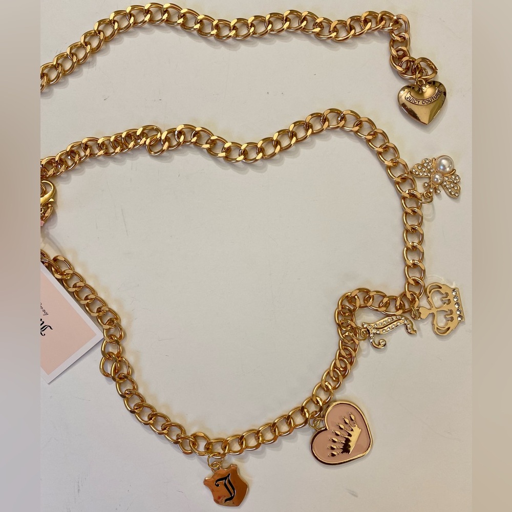 Juicy Couture Size L/XL Chain Belt with Diamond GOLD belt dress, blouse or jeans - Picture 3 of 6